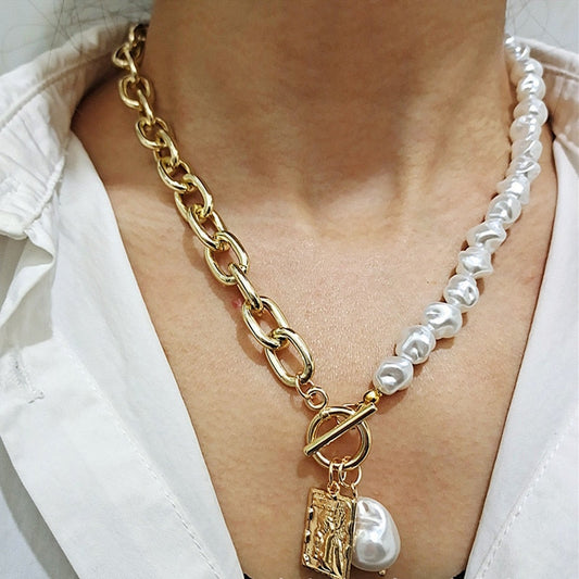Classic White Pearl Women's Choker Necklace - Pexav