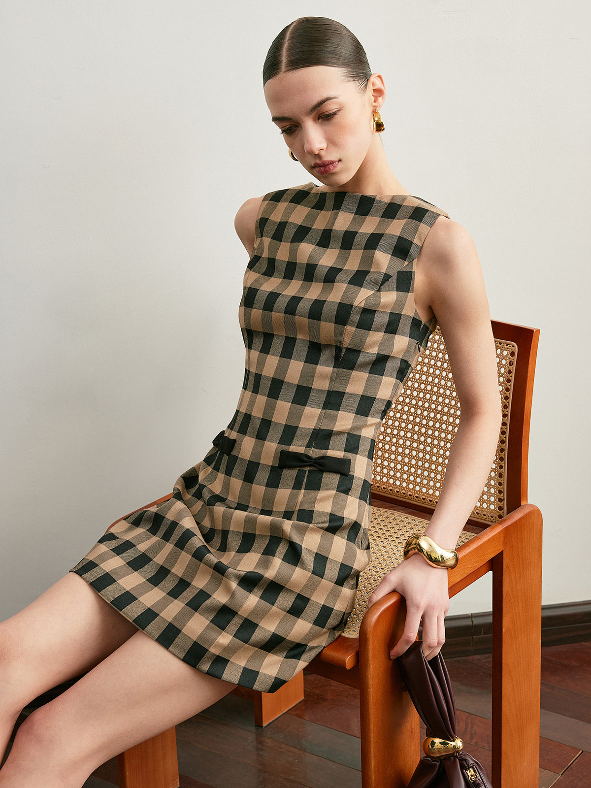 Classic Red Checkered Summer Dress