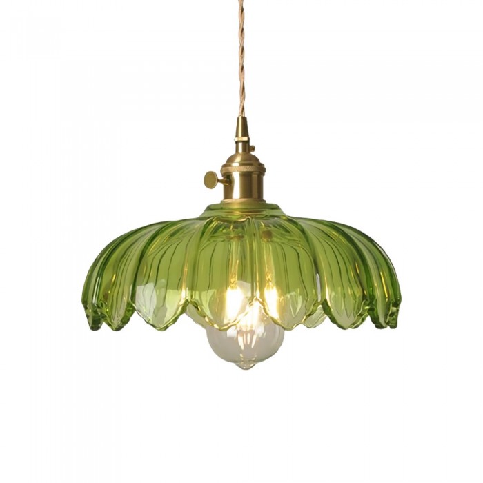Vintage Glass Petal Pendant Light