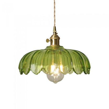 Vintage Glass Petal Pendant Light