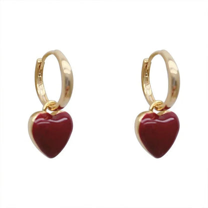 VINTAGE SPLIT HEART DROP EARRINGS | WOMEN'S JEWELLERY-Nora Luxe