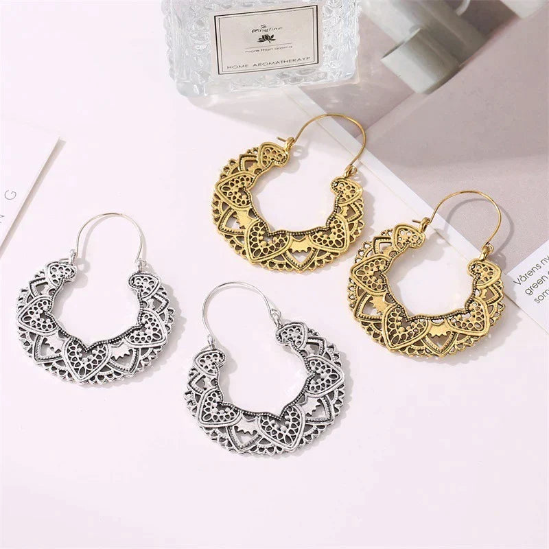 Unique Tribal Style Dangle Earrings - Pexav
