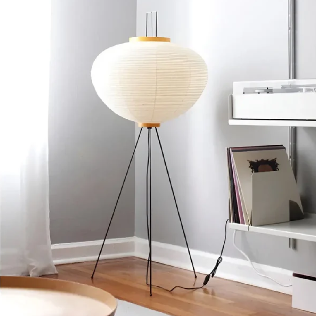 Natural Paper LED Floor Lamp - Pexav