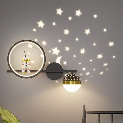 Wall lamp for children's room - GlowNest-White Links-Three Colors-Nora Luxe