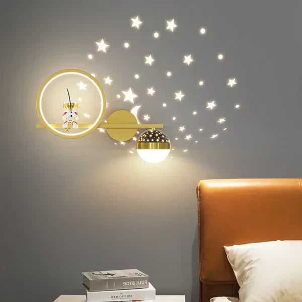 Wall lamp for children's room - GlowNest-White Right-Three Colors-Nora Luxe
