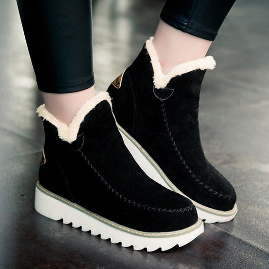 Cozy Women's Fleece Winter Boots - Pexav
