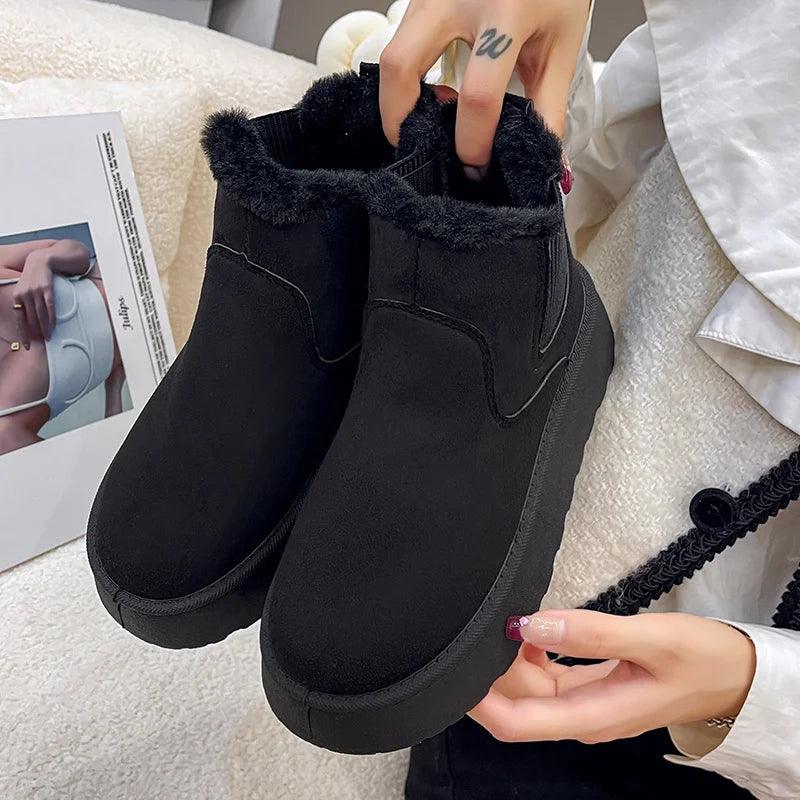 Warm and Comfortable Winter Boots for Women - FrostFlair-Brown-3.0-Nora Luxe