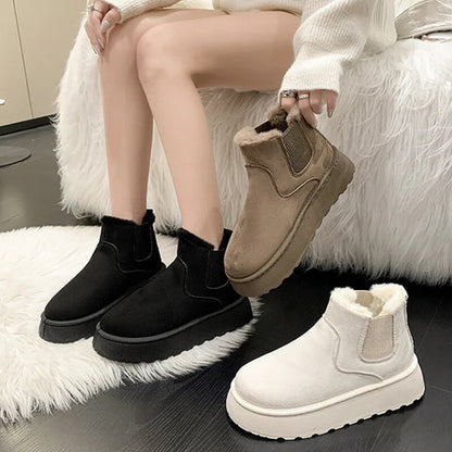Warm and Comfortable Winter Boots for Women - FrostFlair-Brown-3.0-Nora Luxe
