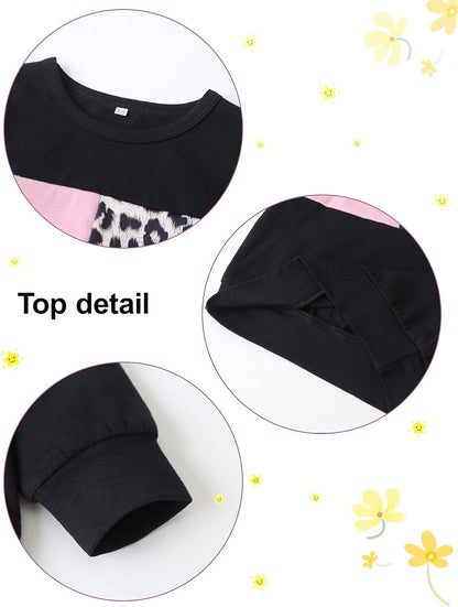 Warm Baby Sweater Set for Girls-Black-12-18 Months-Nora Luxe