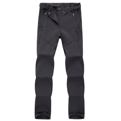 Warm Fleece Softshell Trousers - Everest-Black-S-Nora Luxe
