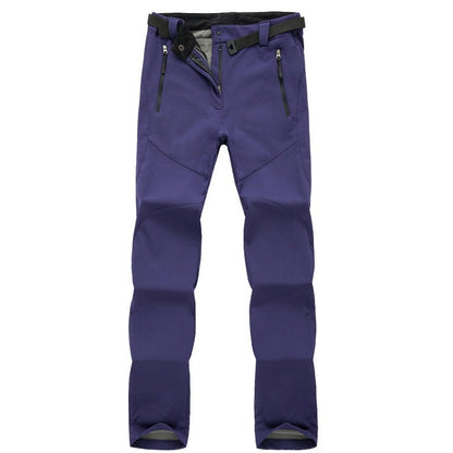Warm Fleece Softshell Trousers - Everest-Purple-S-Nora Luxe