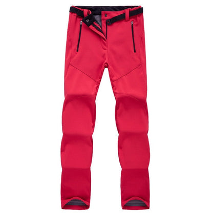 Warm Fleece Softshell Trousers - Everest-Red-S-Nora Luxe