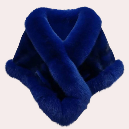 Warm Fur Scarf for Women - Elin-Blue-Nora Luxe