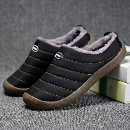 Warm Lined Men's Slippers - Lars-Green-5.5-Nora Luxe