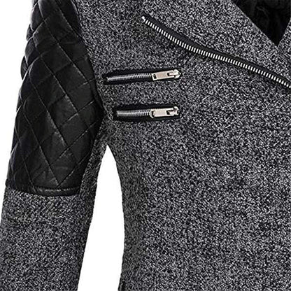 Warm Long Ladies Winter Coat - Aria-Dark Gray-S-Nora Luxe