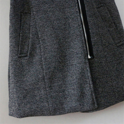 Warm Long Ladies Winter Coat - Aria-Dark Gray-S-Nora Luxe
