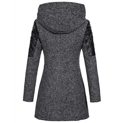 Warm Long Ladies Winter Coat - Aria-Dark Gray-S-Nora Luxe