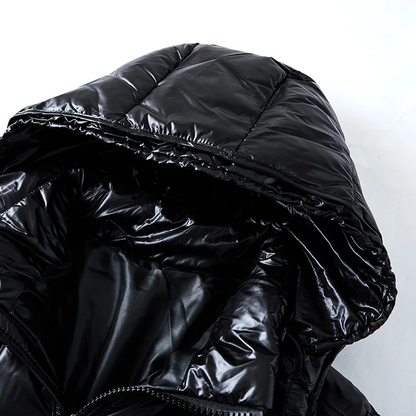 Warm Men's Puffer Jacket - Thor-Black-M-Nora Luxe