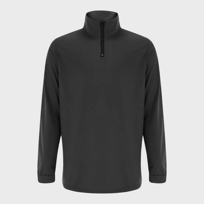 Warm Men's Sweater with Zip - Alvar-Black-S-Nora Luxe
