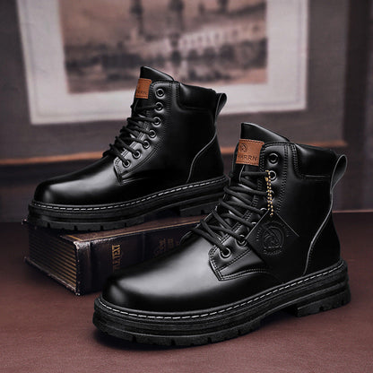 Warm Men's Winter Shoes - Thane-Black-5-Nora Luxe