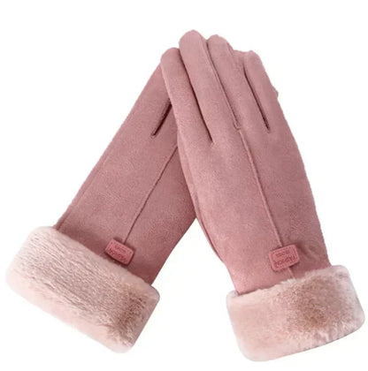 Warm Sweden Ladies' Gloves - VelvTouch-Pink-1-Nora Luxe