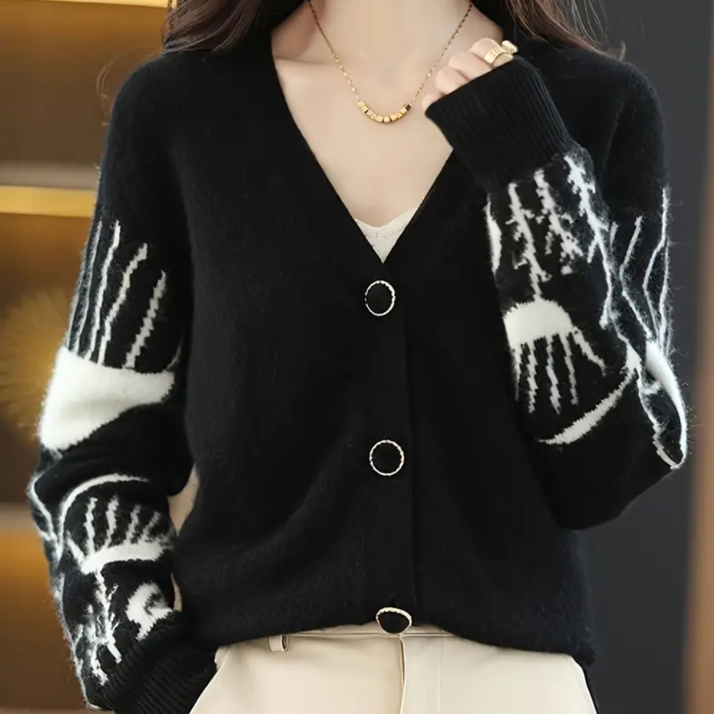 Cozy Womens V Neck Sweater - Pexav