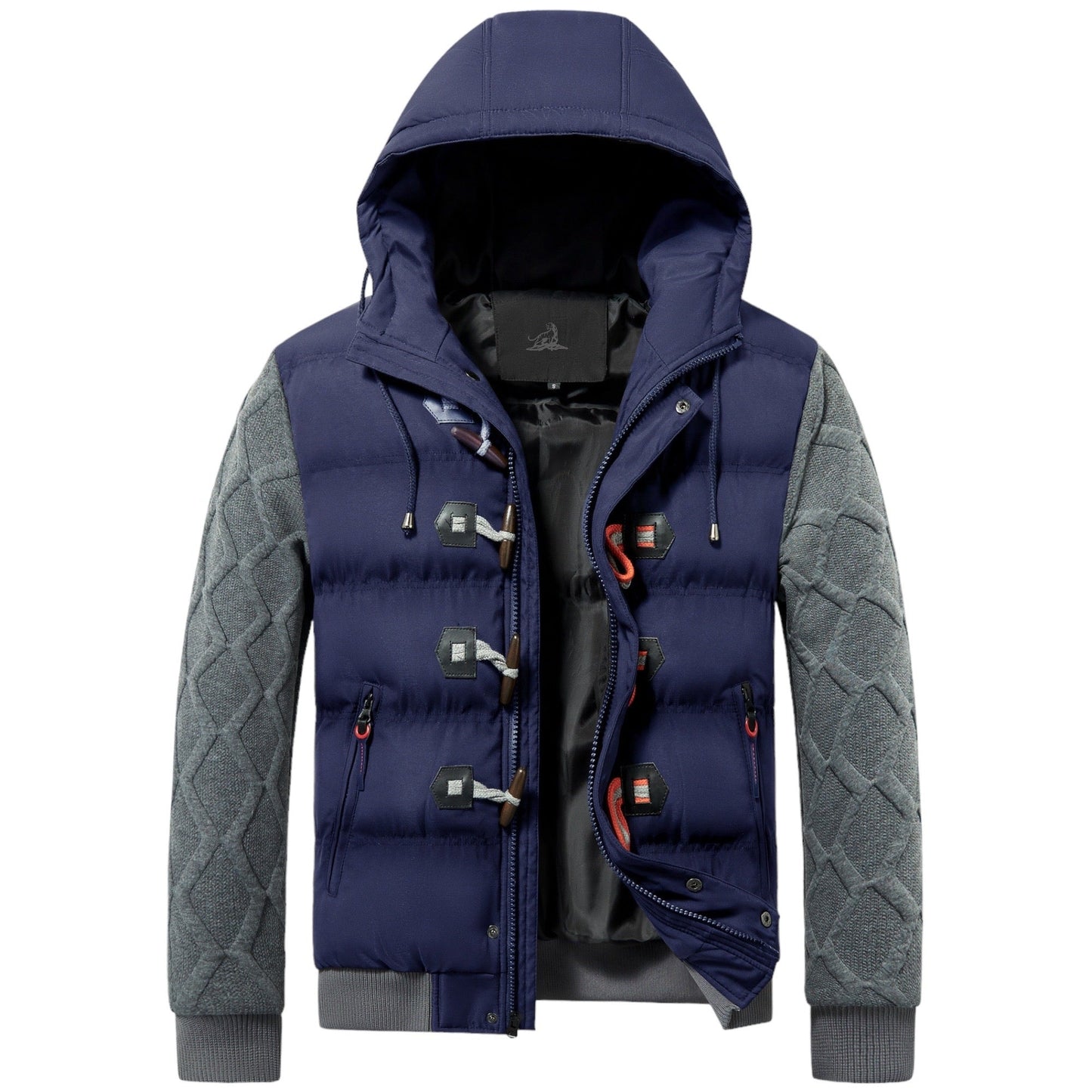 Warm Winter Jacket for Men - Thorvald-Dark Blue-S-Nora Luxe