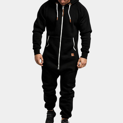 Warm Winter Jumpsuit for Men - Axel-Black-S-Nora Luxe