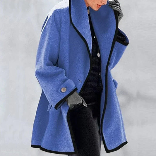 Classic Women's Long Wool Trench Coat - Pexav