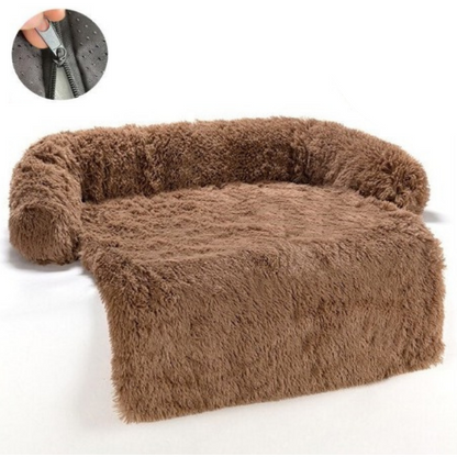 Washable Pet Sofa Blanket - PlushNest-Dark Brown-S (70 x 70)-Nora Luxe