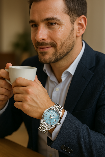 Premium Men's Automatic Stainless Steel Date Watch