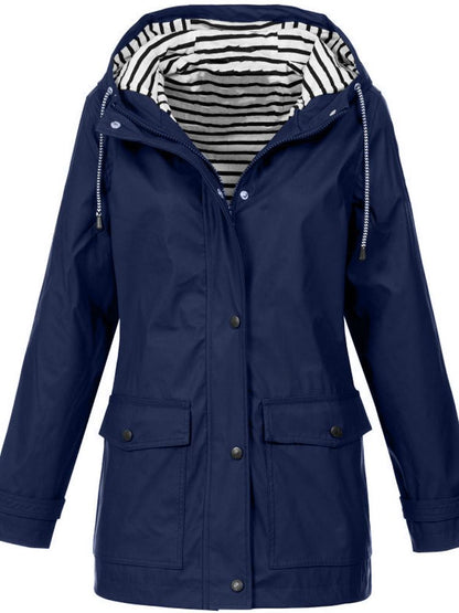 Water- and Windproof Ladies' Jacket - Sophie-Dark Blue-S-Nora Luxe
