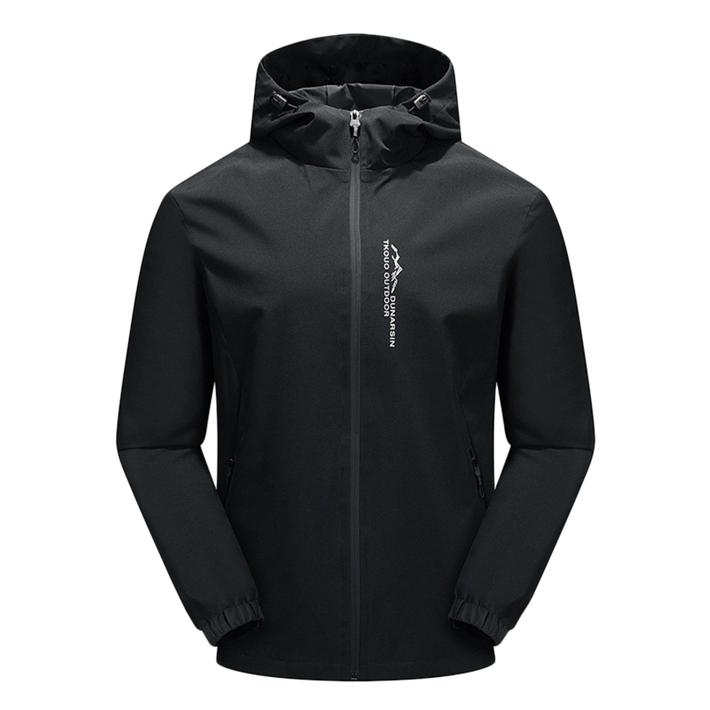 Water- and windproof outdoor jacket with hood - EcoShield-Black-XS-Nora Luxe