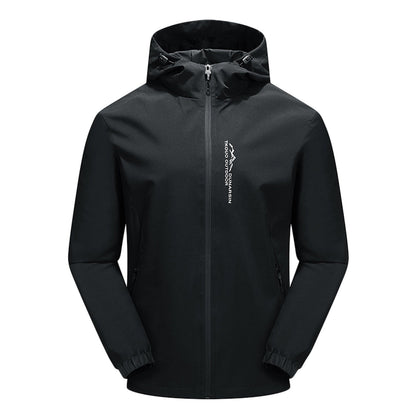 Water- and windproof outdoor jacket with hood - EcoShield-Black-XS-Nora Luxe