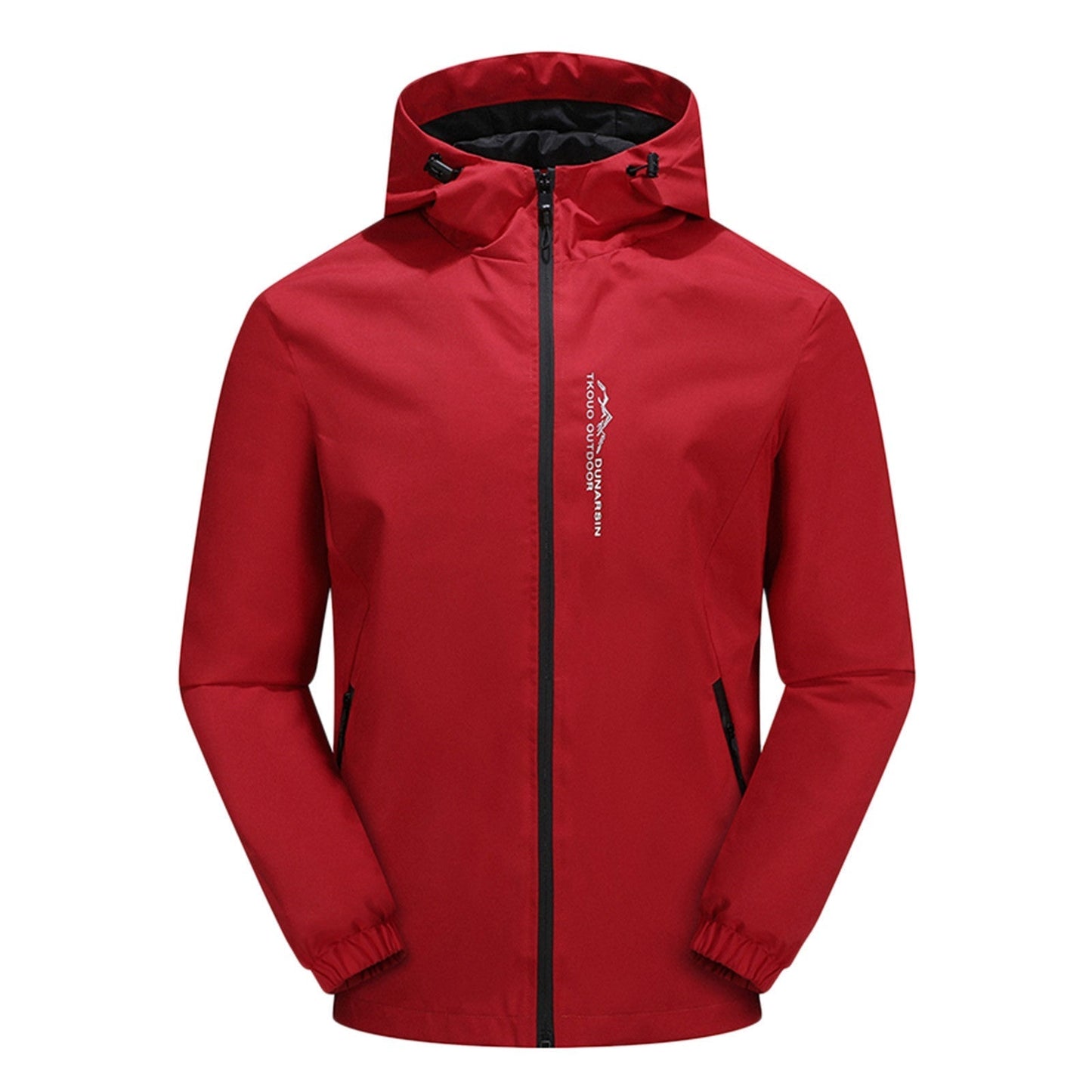 Water- and windproof outdoor jacket with hood - EcoShield-Red-XS-Nora Luxe