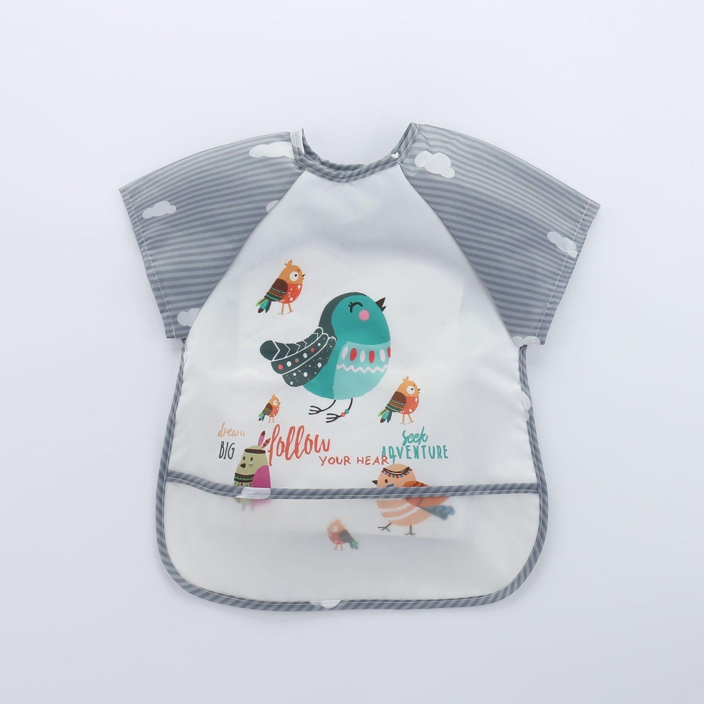 Waterproof Baby Bib with Sleeves-E-0-3 years old-Nora Luxe