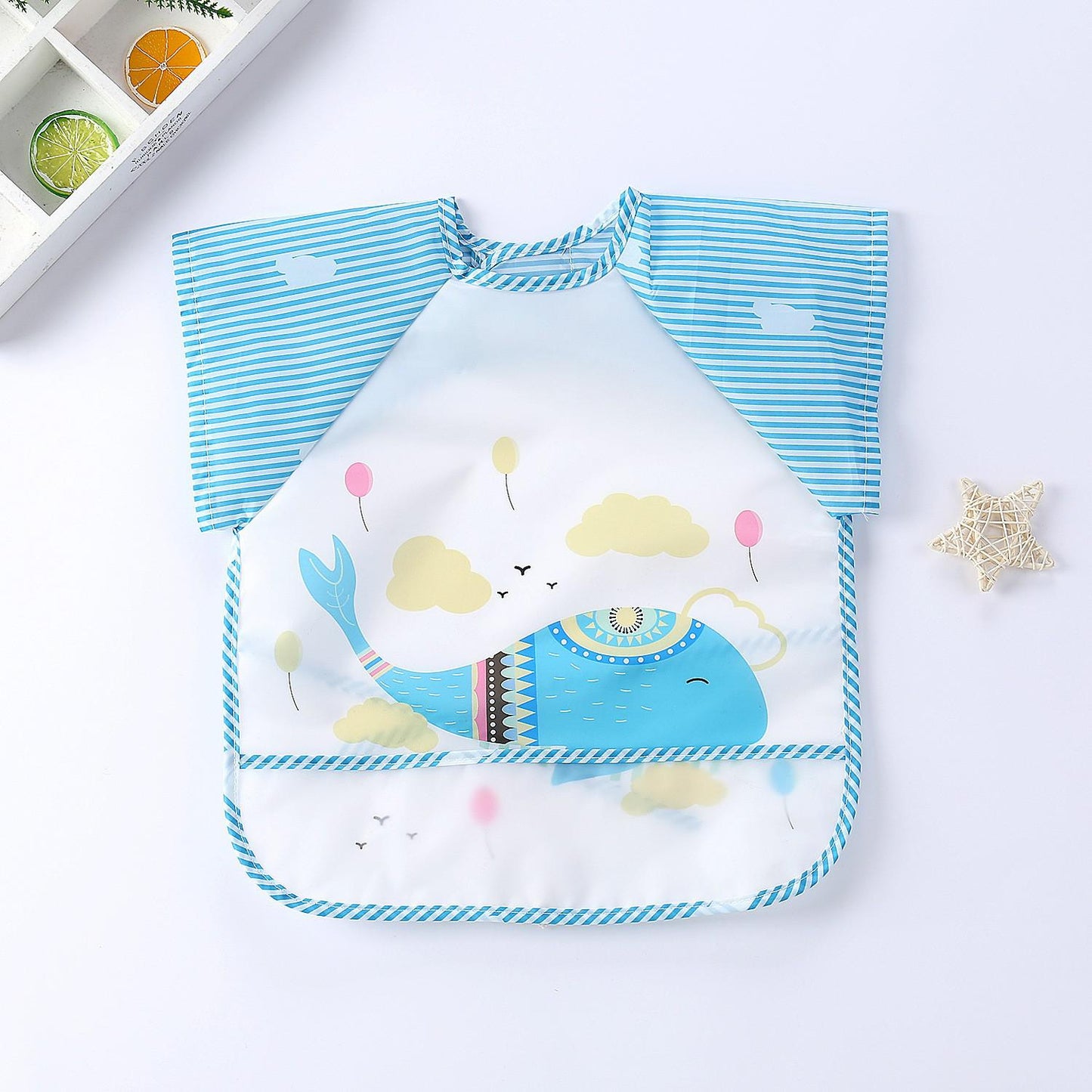 Waterproof Baby Bib with Sleeves-F-0-3 years old-Nora Luxe