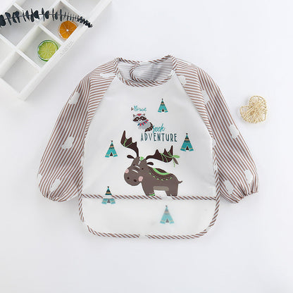 Waterproof Baby Bib with Sleeves-L-0-3 years old-Nora Luxe