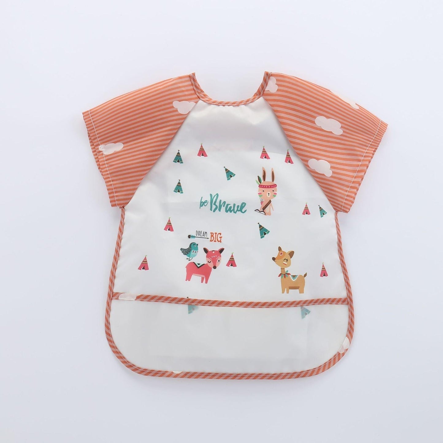Waterproof Baby Bib with Sleeves-N-0-3 years old-Nora Luxe