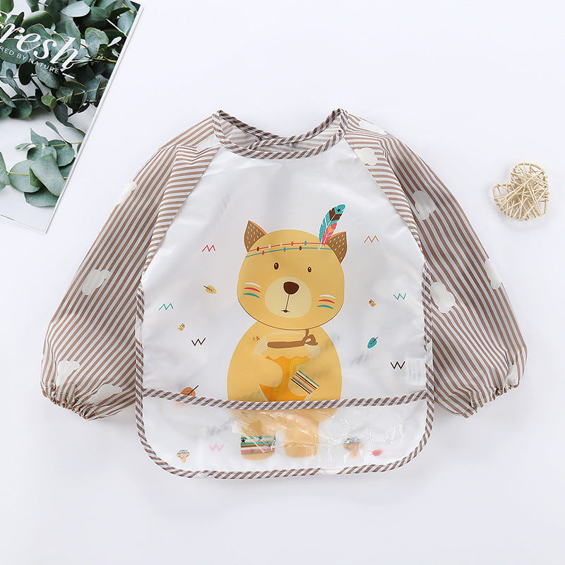 Waterproof Baby Bib with Sleeves-O-0-3 years old-Nora Luxe