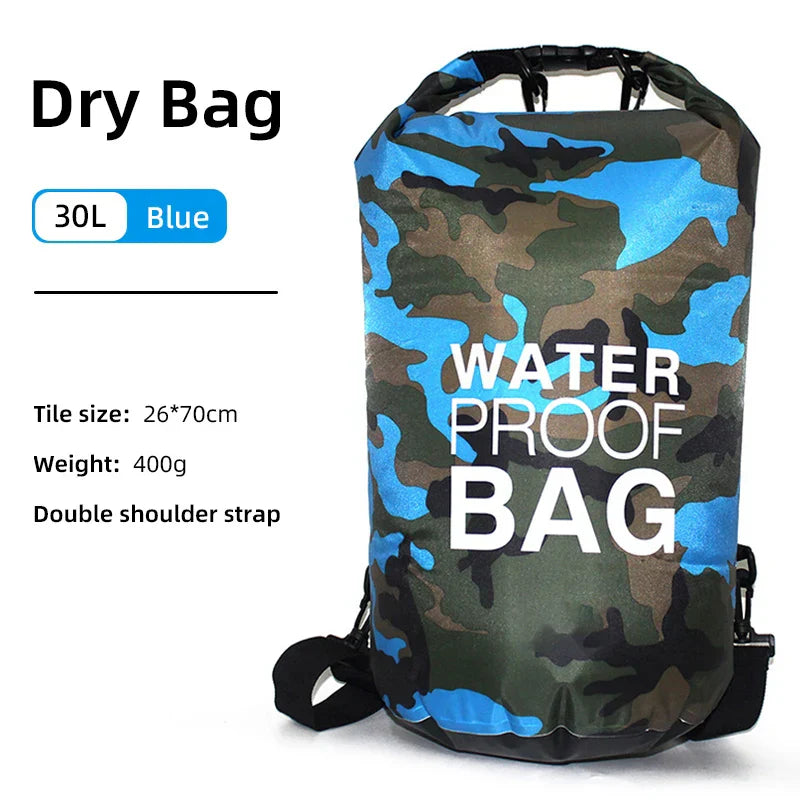 Waterproof Backpack with Wet/Dry Separation - AquaVault-Dark blue-15L-Nora Luxe
