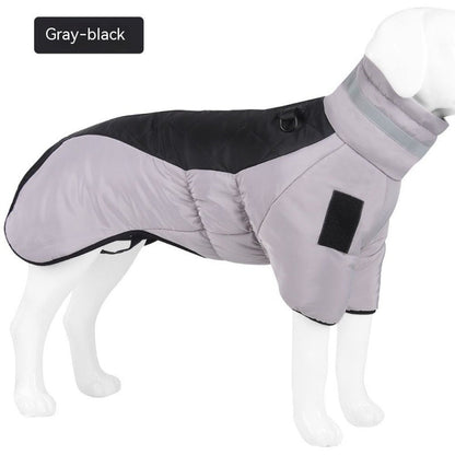 Waterproof Dog Coat - WeatherPaws-Gray-Orange-XL-Nora Luxe
