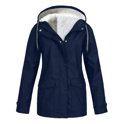 Waterproof Ladies Rain Jacket - Skye-Blue-S-Nora Luxe