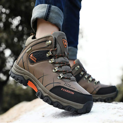 Waterproof Men's Boots with Ergonomic Sole - Victor Winter Guard-Olive Green-8.0-Nora Luxe