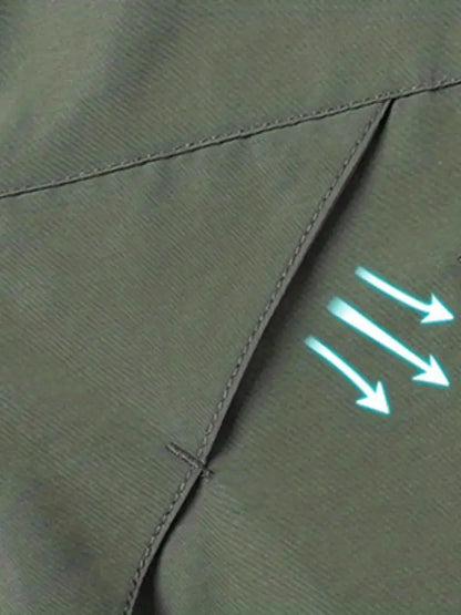 Waterproof Men's Varsity Jacket - StormGuard-Olive Green-M-Nora Luxe