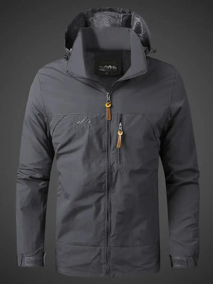Waterproof Men's Varsity Jacket - StormGuard-Olive Green-M-Nora Luxe