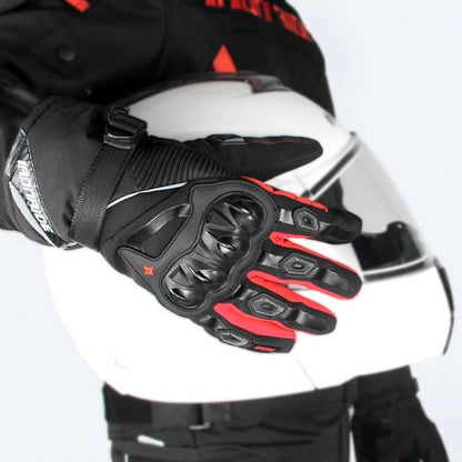 Waterproof Motorcycle Gloves for Winter - ShieldRide-Black-M-Nora Luxe