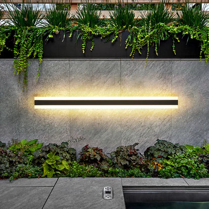 Waterproof Outdoor Wall Lamp - AquaLume-Warm White-11.81 × 3.54 in 9W-Nora Luxe