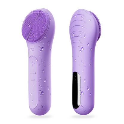 Waterproof Rechargeable Face Cleansing Brush-Purple-Nora Luxe