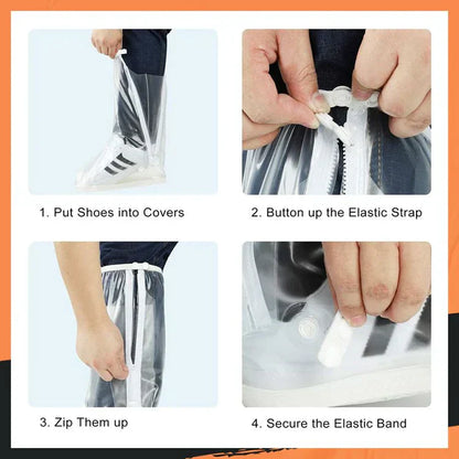 Waterproof Shoe Protectors - RainShield-Black-S (4.0-4.5)-Nora Luxe